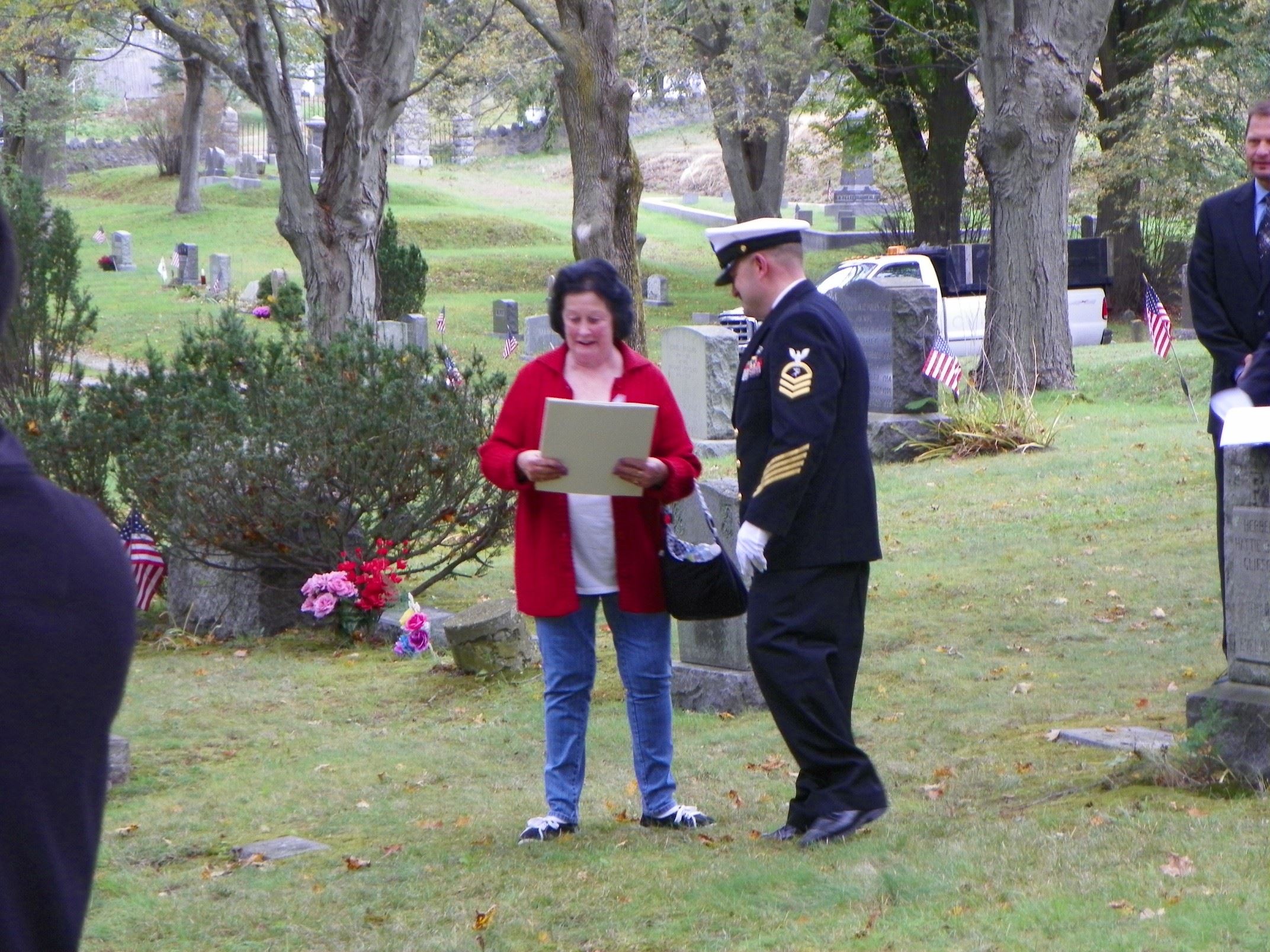 Keith Jermyn with Herbert Foss Grandaughter